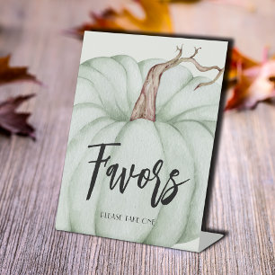 Signe De Table Green Citrouille Baby shower Faveurs
