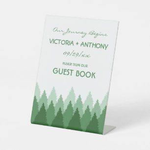 Signe De Table Green Forest Range Mariage de bois