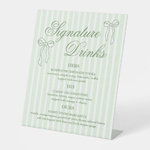 Signe De Table Green Mariage Signature Boissons Cocktails
