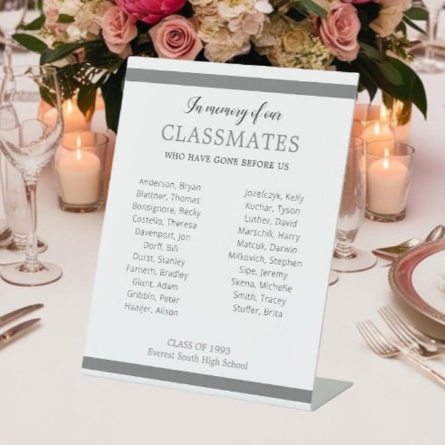 Signe De Table Grey En Mémoire De Nos Camarades Réunion Honte (Créateur téléchargé)