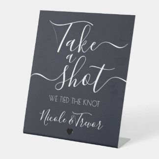 Signe De Table Gris foncé personnalisable Prends un verre