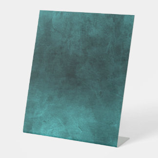 Signe De Table Grunge foncé - Turquoise