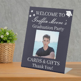 Signe De Table Guy Grad Modern Graduate Custom Photo Affiche de b