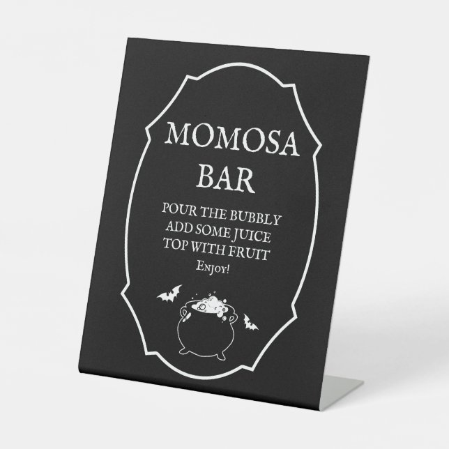 Signe De Table Halloween Baby Brewing Baby Shower Momosa Bar (Recto)