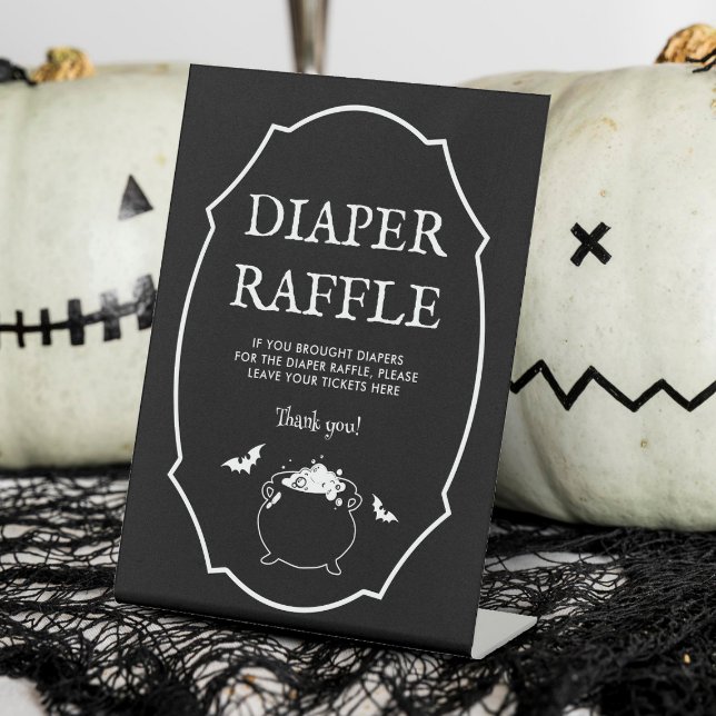 Signe De Table Halloween Baby shower Déchets Raffle (Créateur téléchargé)