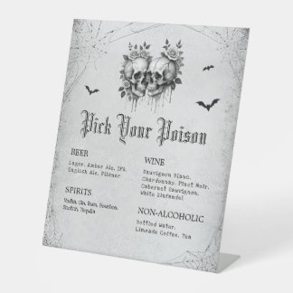 Signe De Table Halloween Choisissez votre barre Poison
