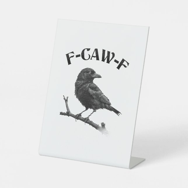 Signe De Table Halloween F-CAW-F du Corbeau (Recto)