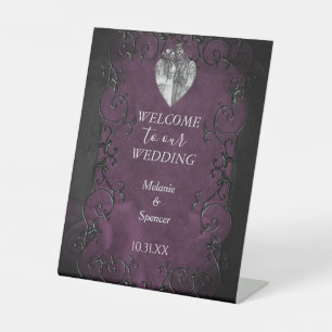Signe De Table Halloween gothique mariage d'accueil Plaque Pedest