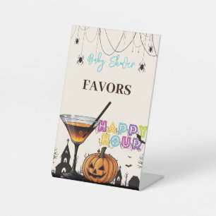 Signe De Table Halloween Happy Hour Citrouille Cocktail Baby show