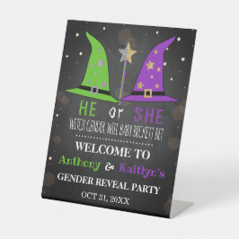 Signe De Table Halloween Witch Genre Reveillez Affiche de bienven