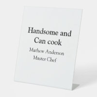 Handsome et peut cuisiner ajouter nom maître chef