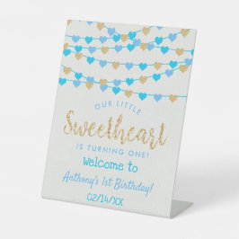 Signe De Table Hanging Love Hearts Chéri Anniversaire Bienvenue