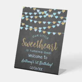 Signe De Table Hanging Love Hearts Chéri Anniversaire Bienvenue