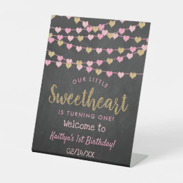 Signe De Table Hanging Love Hearts Chéri Anniversaire Bienvenue