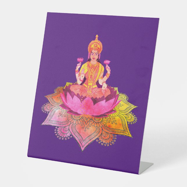 Signe De Table Happy Diwali - Deepalavi Lakshmi Goddess 4 (Recto)