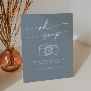 Signe De Table Hashtag Boho Chic Dusty Blue Oh Snap Mariage