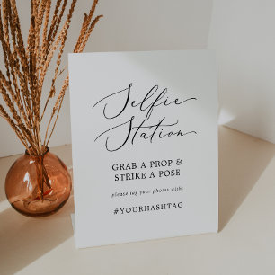 Signe De Table Hashtag Mariage Delicic Black Selfie Station