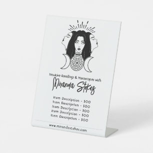 Signe De Table Hecate Moon Phases Black & White Tarifs