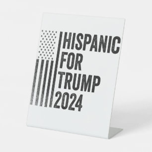 Signe De Table Hispanique Pour Trump 2024 - Drapeau Patriotique A