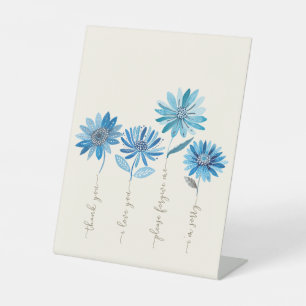 Signe De Table Ho'oponopono & Fleurs Bleues Bohème