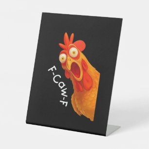 Signe De Table Humour gothique Dessin de corbeau F Caw F drôle