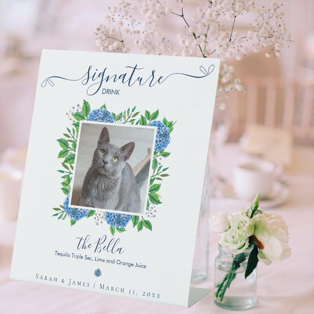 Signe De Table Hydrangeas Mariage 1 Photo Animaux de compagnie Si (Créateur téléchargé)