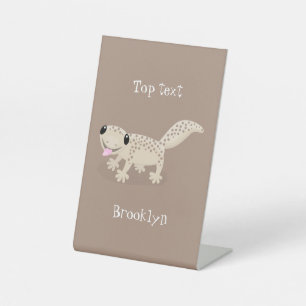 Signe De Table Illustration de gecko tan tan mignon