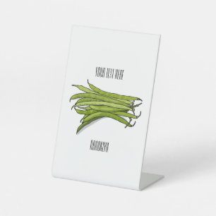 Signe De Table Illustration de haricots verts
