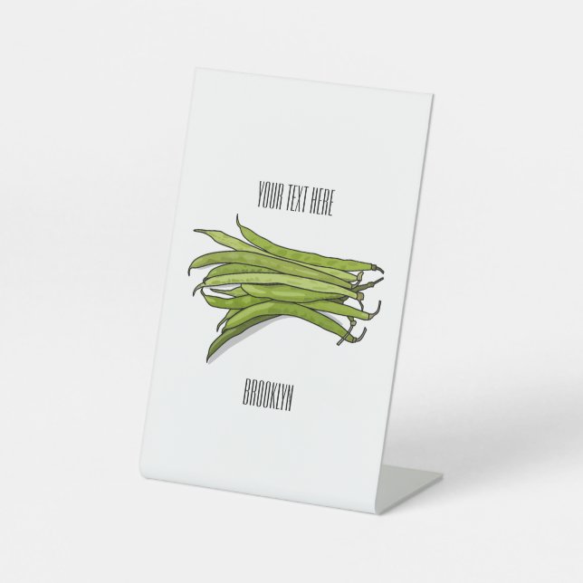 Signe De Table Illustration de haricots verts (Recto)