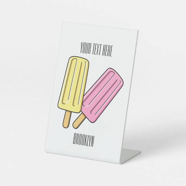 Signe De Table Illustration de Ice pop (Recto)