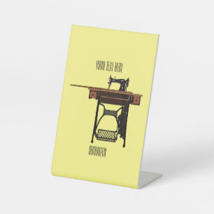 Signe De Table Illustration de la machine à coudre