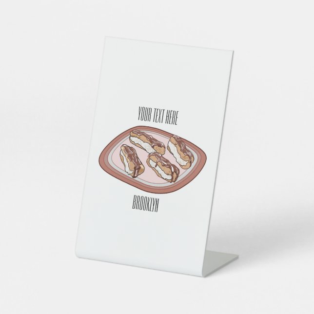 Signe De Table Illustration de l'éclair de chocolat (Recto)