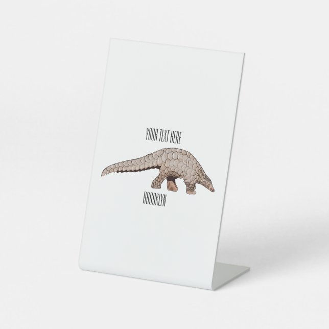 Signe De Table Illustration de Pangolin (Recto)