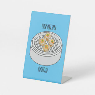 Signe De Table Illustration de Shumai dim sum