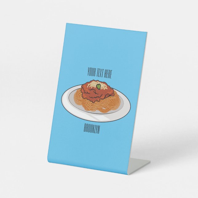 Signe De Table Illustration de Spaghetti (Recto)
