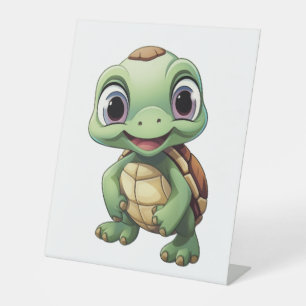 Signe De Table Illustration de tortue caricaturale