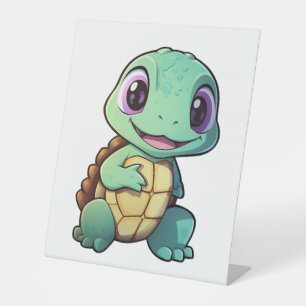 Signe De Table Illustration de tortue caricaturale