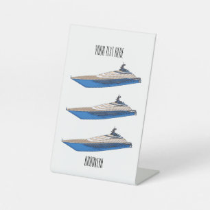 Signe De Table Illustration de yacht
