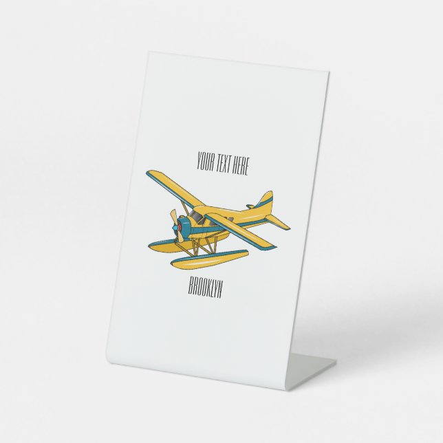 Signe De Table Illustration d'hydravion (Recto)