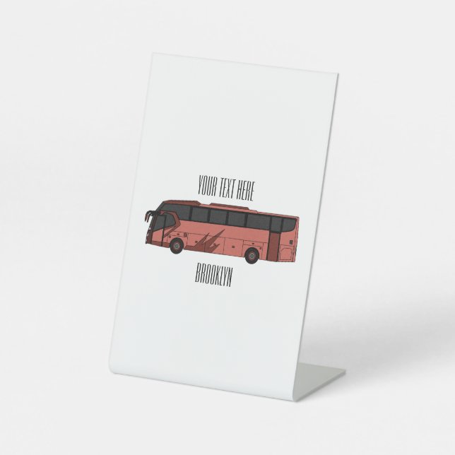 Signe De Table Illustration du bus (Recto)