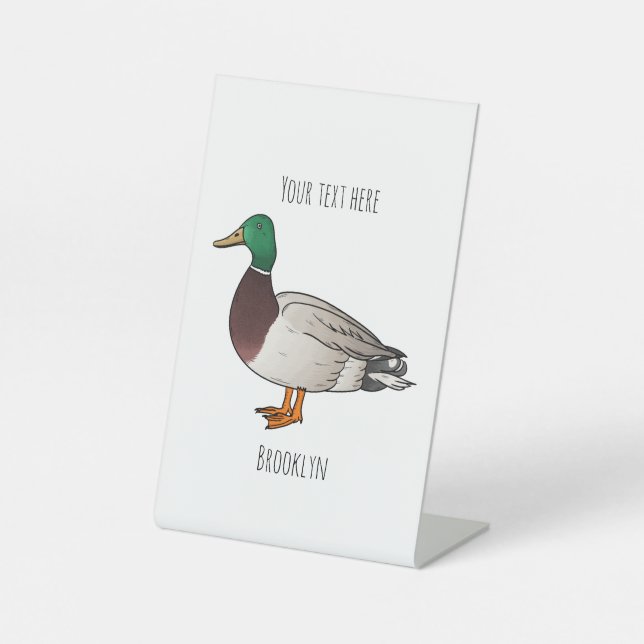 Signe De Table Illustration du canard de Majard (Recto)