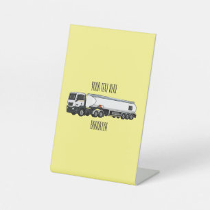 Signe De Table Illustration du transport de carburant par camion-