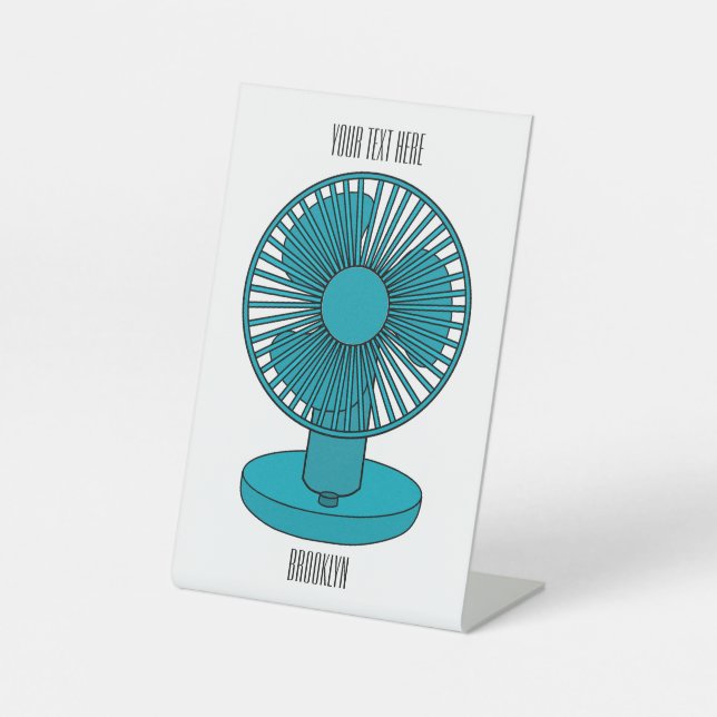 Signe De Table Illustration du ventilateur (Recto)