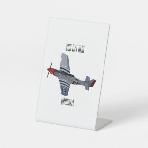 Signe De Table Illustration d'un avion de chasse-bombardier