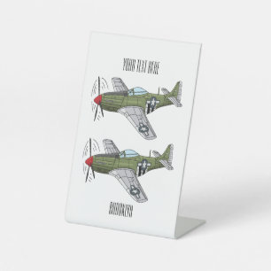 Signe De Table Illustration d'un avion militaire