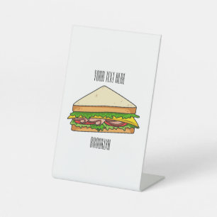 Signe De Table Illustration Sandwich