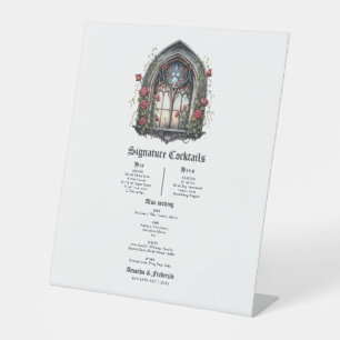 Signe De Table Imaginaire foncé Fenêtre Château Mariage gothique