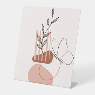 Signe De Table Impression d'art botanique moderne,