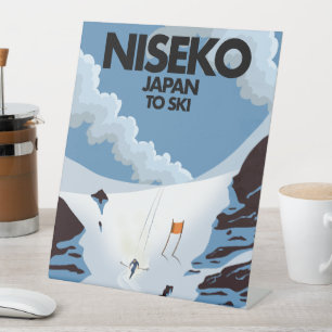 Signe De Table Impression ski Niseko Japon