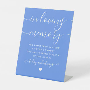 Signe De Table In Loving Memory Memorial Bleuet Mariage